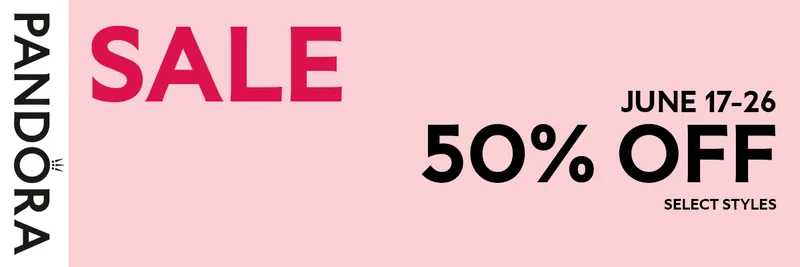 Read article: Pandora Summer Sale - 50% off Select Styles