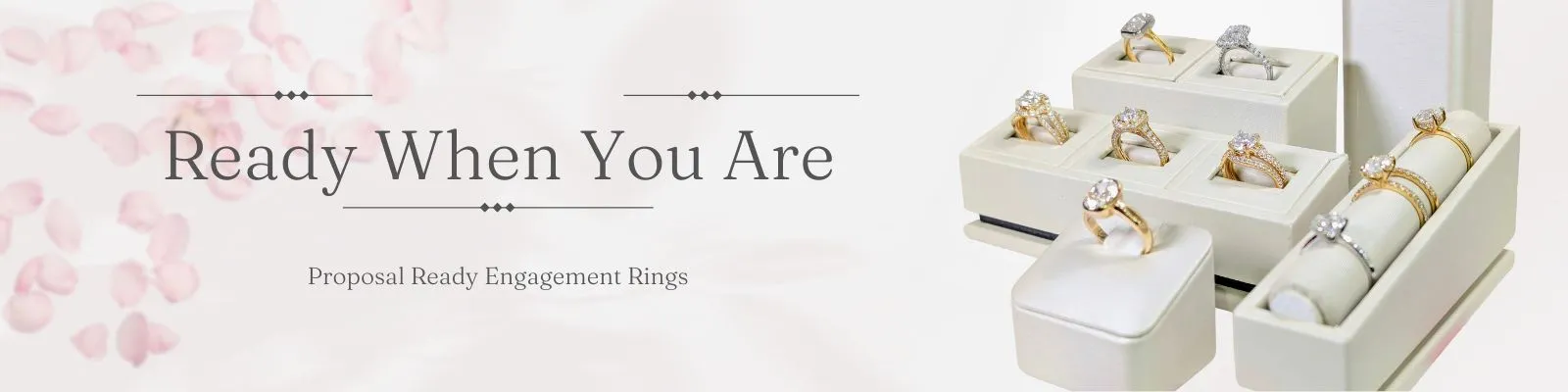 Proposal Ready Diamond engagement rings with the text 