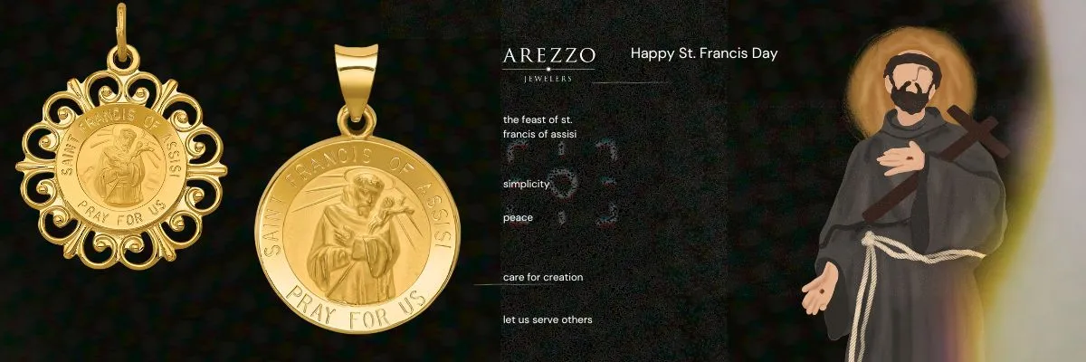 Celebrate the Feast of St. Francis with Religious Jewelry from Arezzo Jewelers