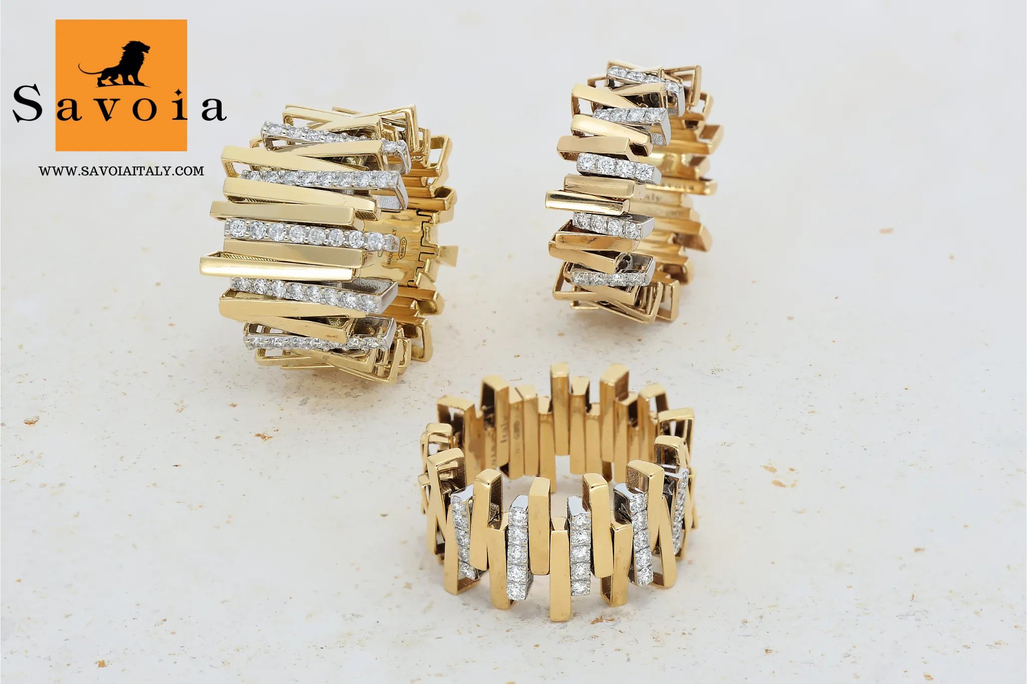 Italian 18K Diamond  Rings - Savoia Italy - Arenza Necklace - Arezzo Jewelers - Elmwood Park, IL