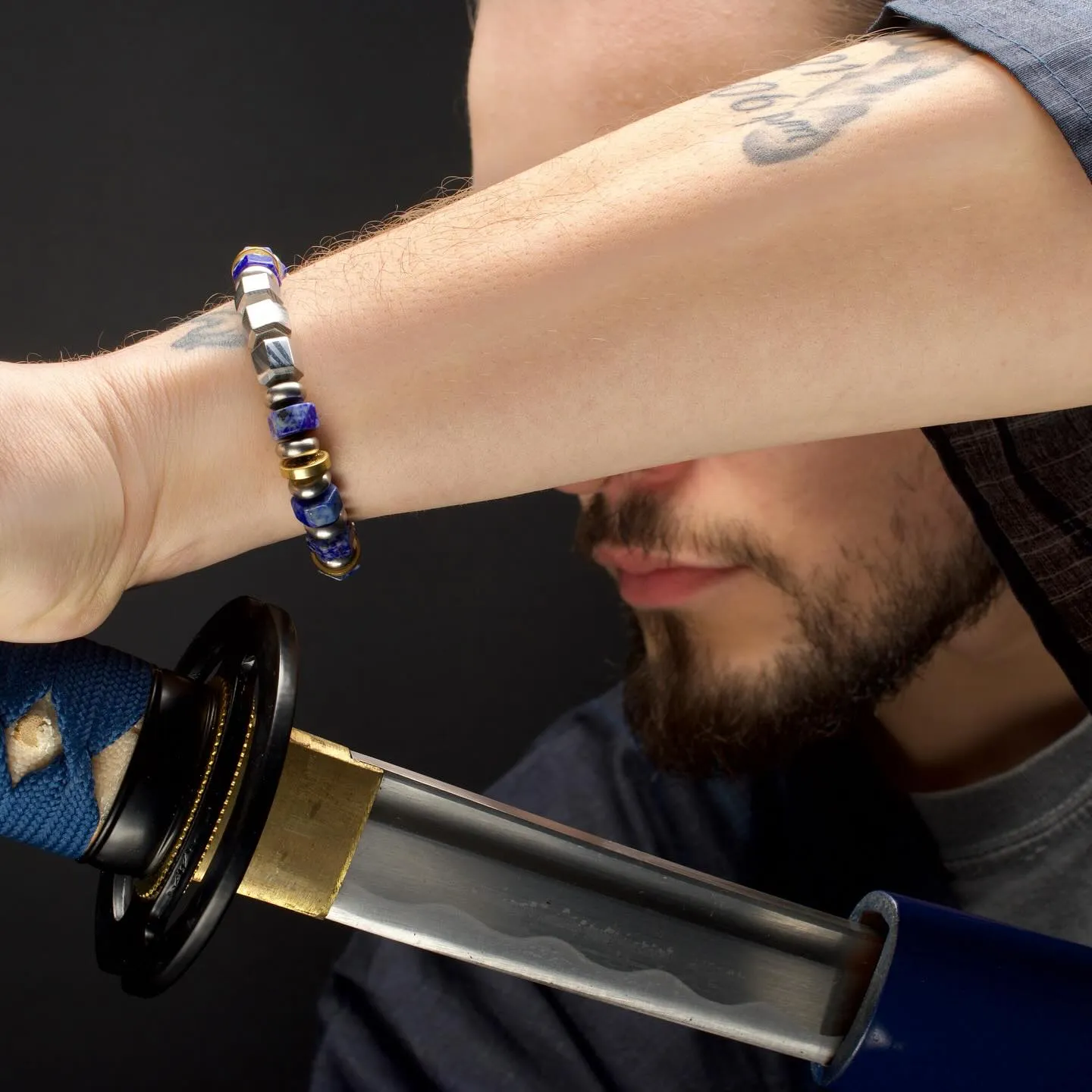 Bushido Samurai Men's Steel Bracelet and Katana. Arezzo Jewelers Elmwood Park, IL
