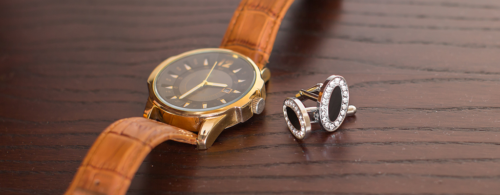 luxury watches and cufflinks