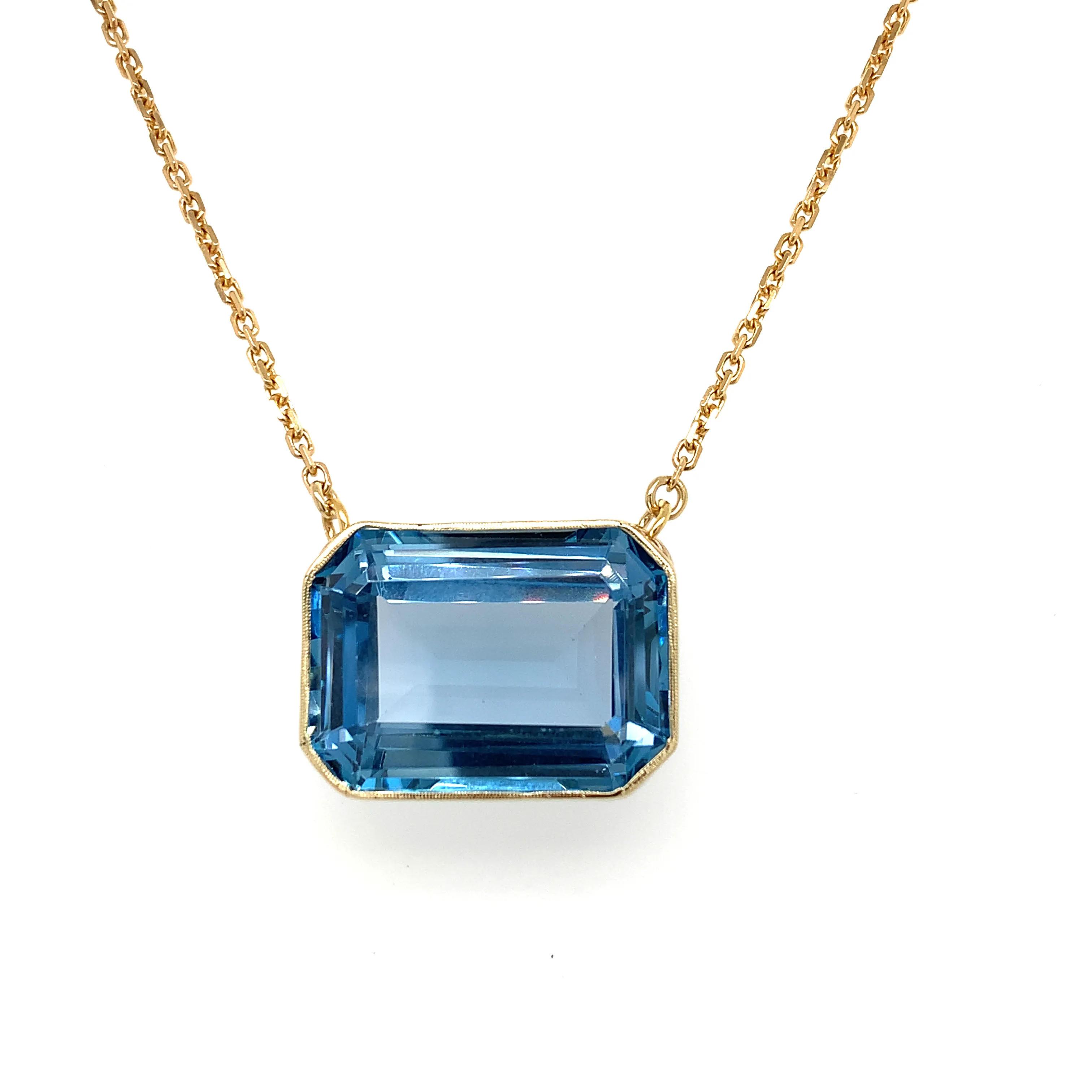 Custom Designed, One of a Kind Blue Topaz Necklace