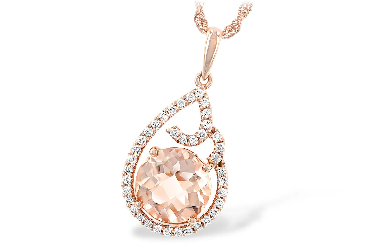 Pink gold & morganite necklace $2,975 Ballard & Ballard Fountain Valley, CA