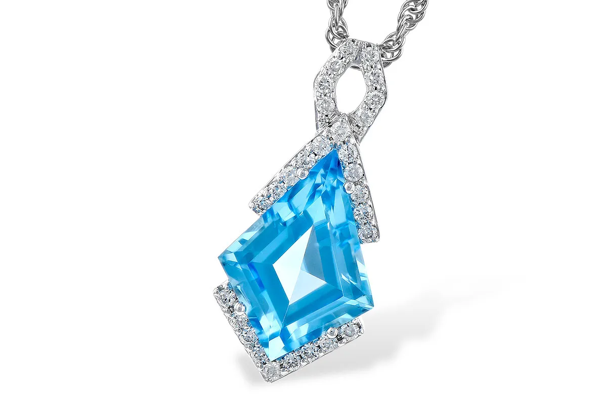 14K blue Topaz & diamonds pendant $1,525 Ballard & Ballard Fountain Valley, CA