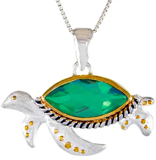 sterling silver & 22K Vermeli turtle pendant $225 Ballard & Ballard Fountain Valley, CA