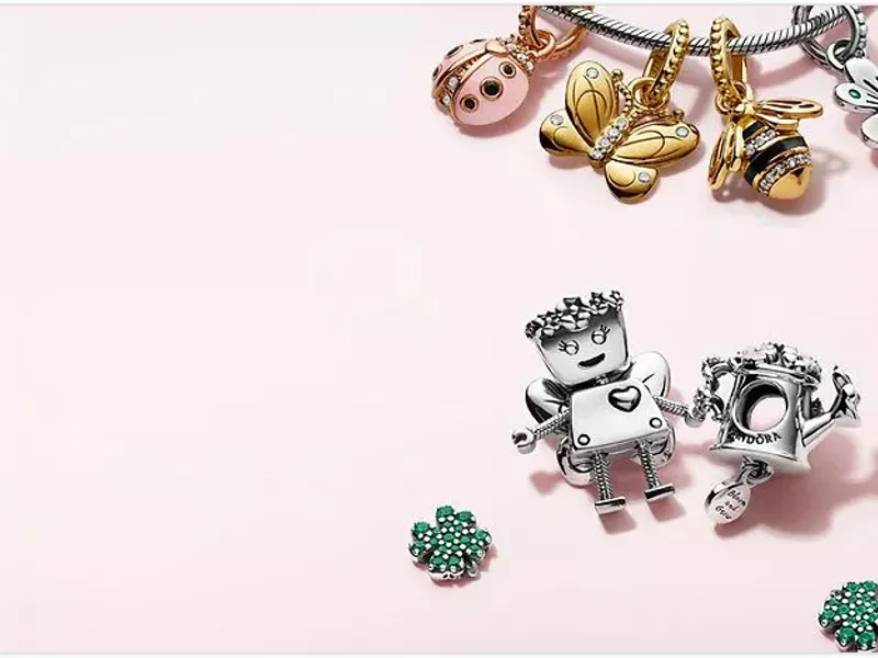 Shop Pandora PANDORA is a universe of jewelry. Each piece of Danish design is handcrafted in sterling silver or 14K gold. Banks 
