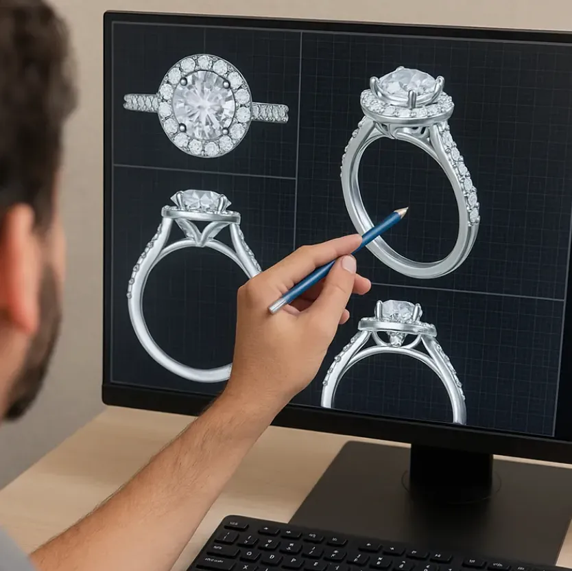2. CAD Design & Final TOuches We bring your concept to life with a detailed CAD rendering, allowing you to review and approve ev