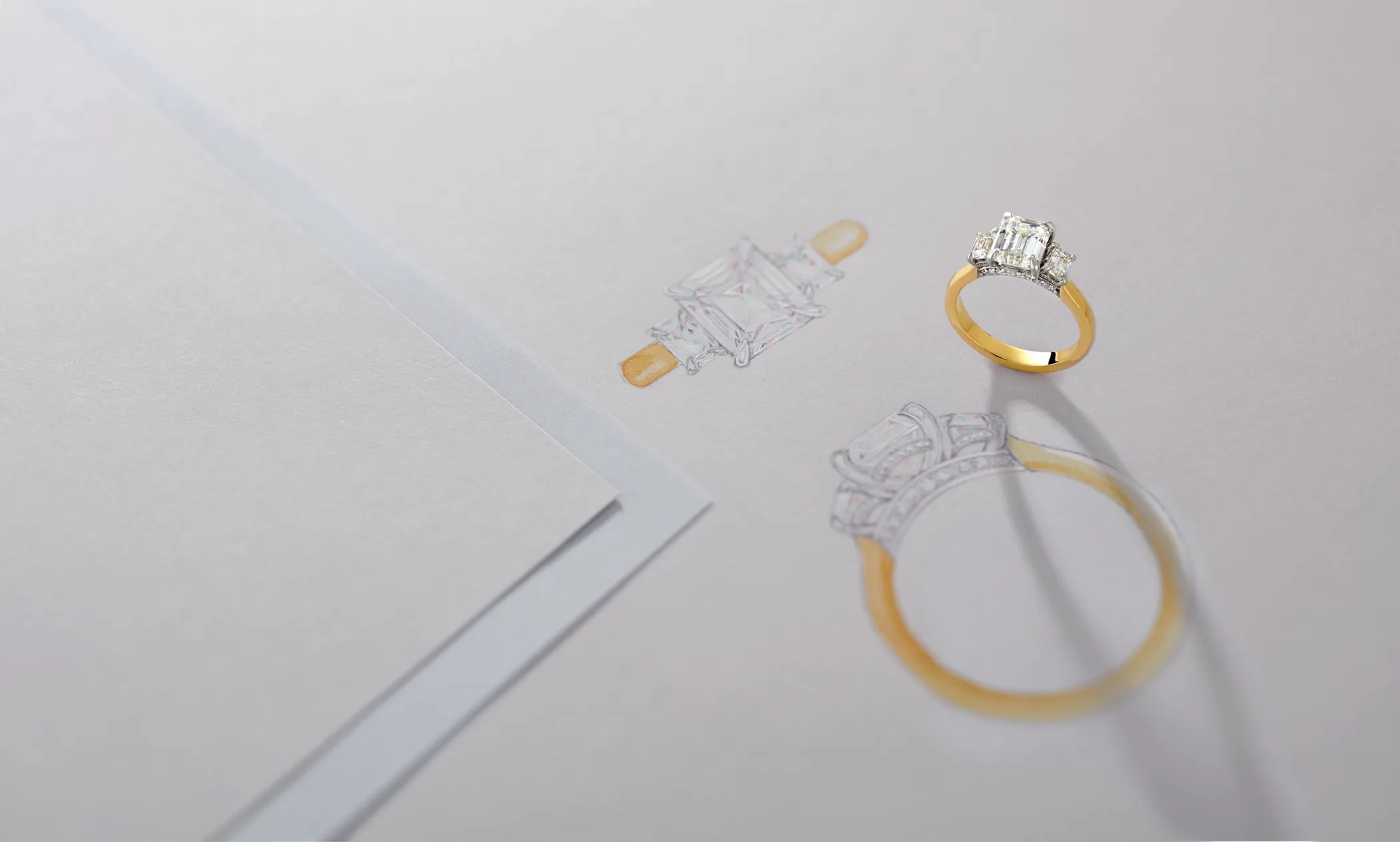 Step 1: Sketching The first step in our custom design process is crafting a sketch of your ideal piece of jewelry. One of our talented experts will create a detailed sketch to ensure all the details are present. Bauble Patch Jewelers Comstock Park, MI