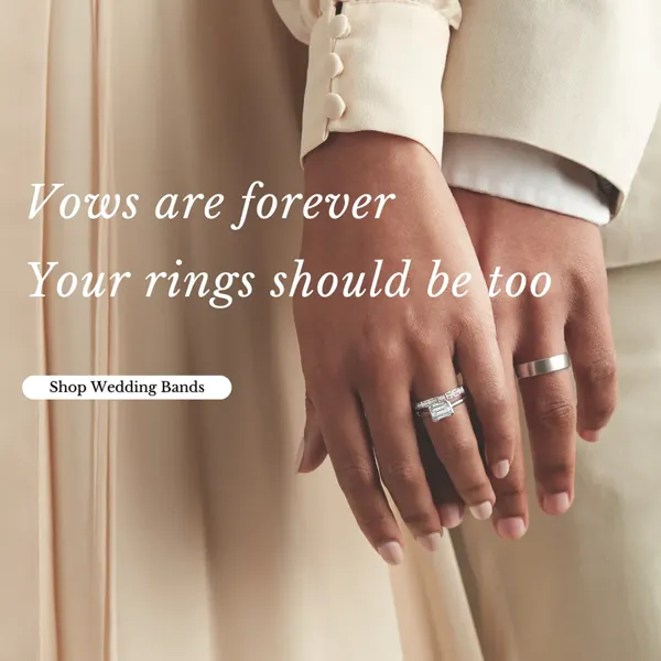 Model Wearing a Diamond Engagement Ring