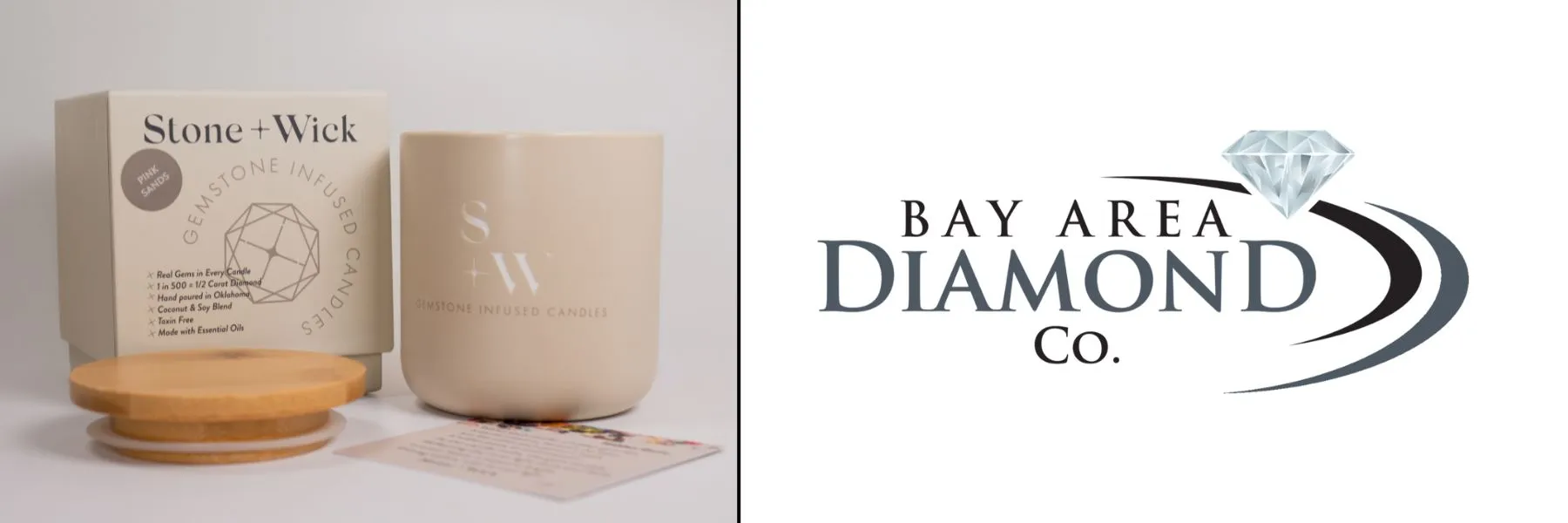 Stone + Wick Candles  Bay Area Diamond Company is carrying Stone + Wick Candles. Within each wood-buring wick candles lies a ce