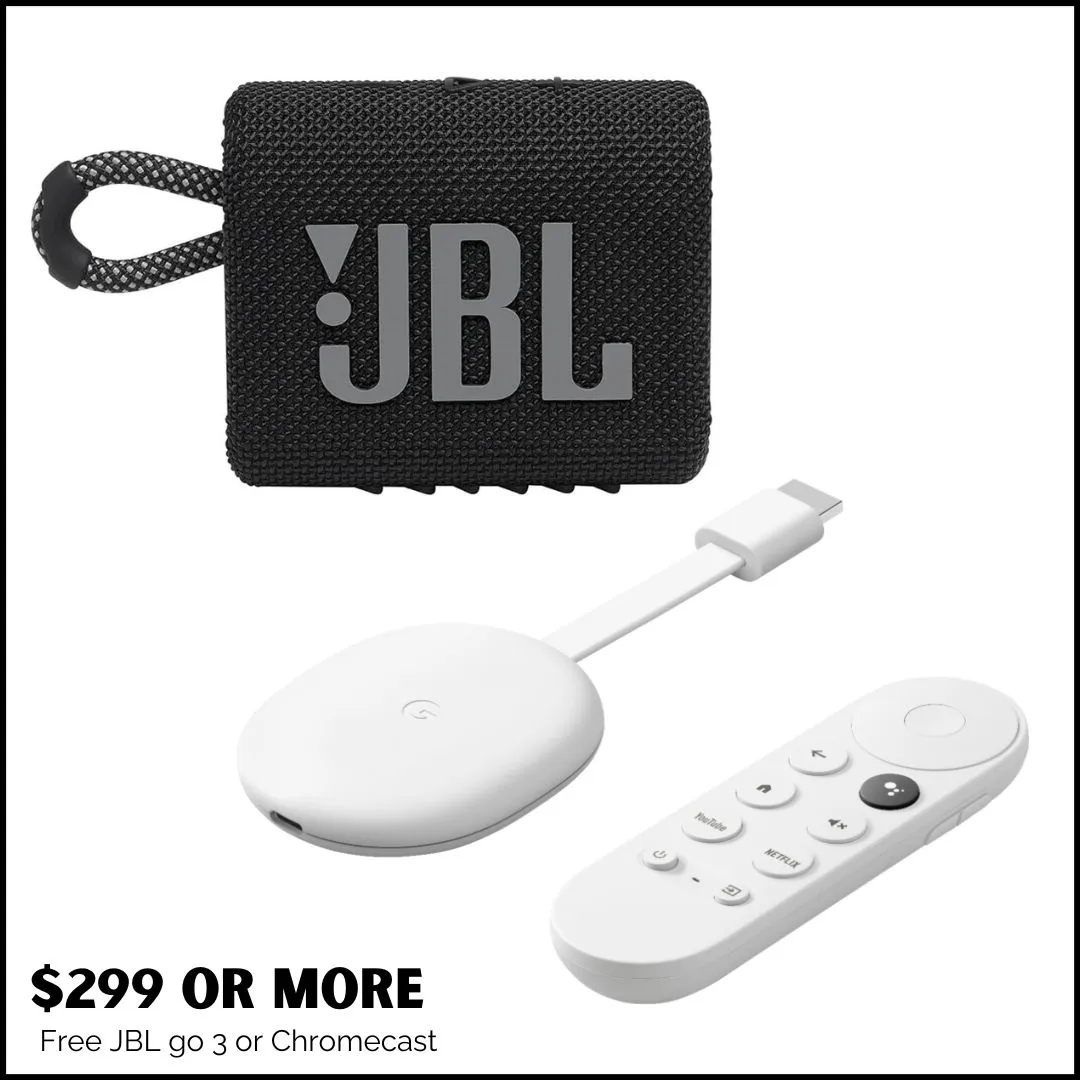  Free JBL go 3 or Chromecast Bay Area Diamond Company Green Bay, WI