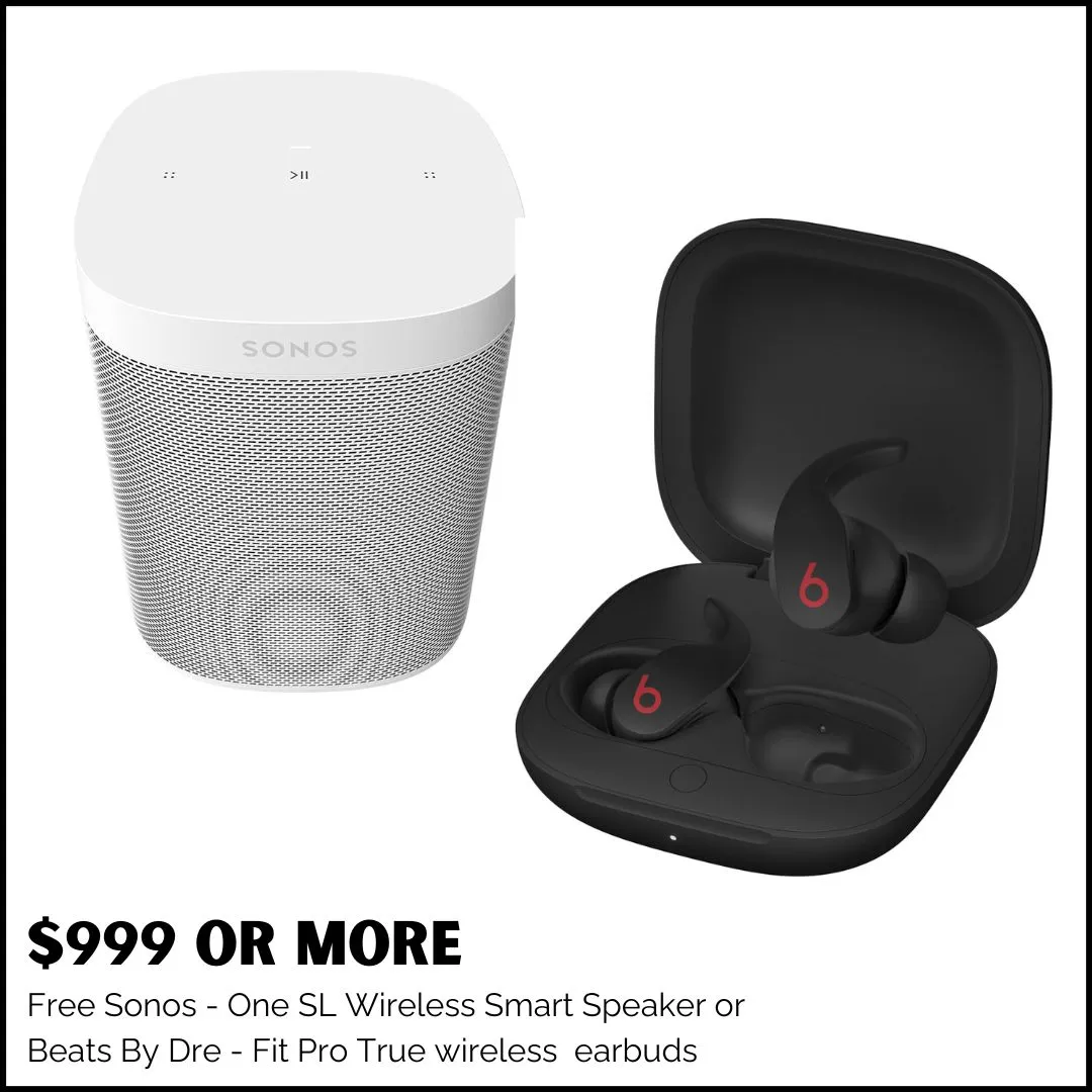  Free Sonos - One SL Wireless Smart Speaker or Beats By Dre - Fit Pro True earbuds Bay Area Diamond Company Green Bay, WI