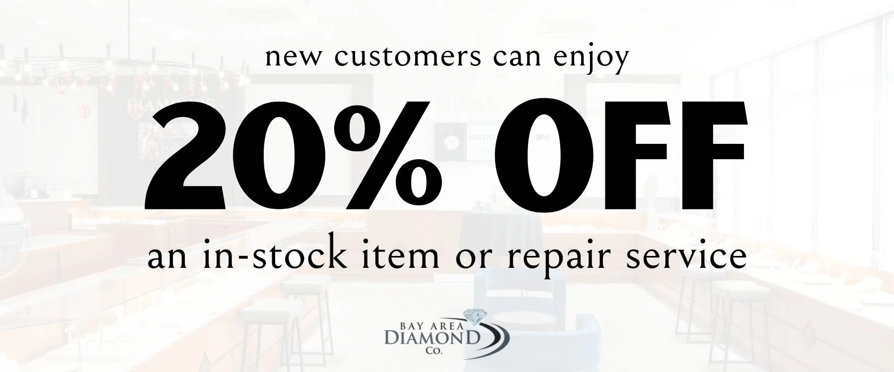 We want to prove that we're undeniably better! Bay Area Diamond Company in Mundelein wants the opportunity to prove that we’re Undeniably Better than any other jeweler in Lake County! To do so, we’re extending 20% off any in-stock item or repair service to brand new Bay Area Diamond Company customers. We know once you see our dazzling showfloor and meet our personable associates, you'll understand why people say we're 'Undeniably Better'. To utilize, stop into Bay Area Diamond Company and show or mention this ad to an associate. You can utilize the 20% off online by using the code ‘UndeniablyBADC’ at checkout. Bay Area Diamond Company Green Bay, WI