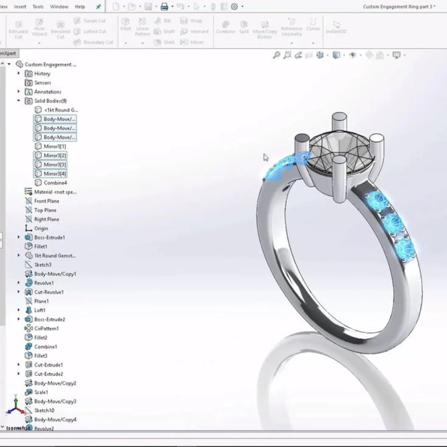 2. CAD Once you approve your sketch, a computer aided design (CAD) will be created for you. Biondi Diamond Jewelers Aurora, CO