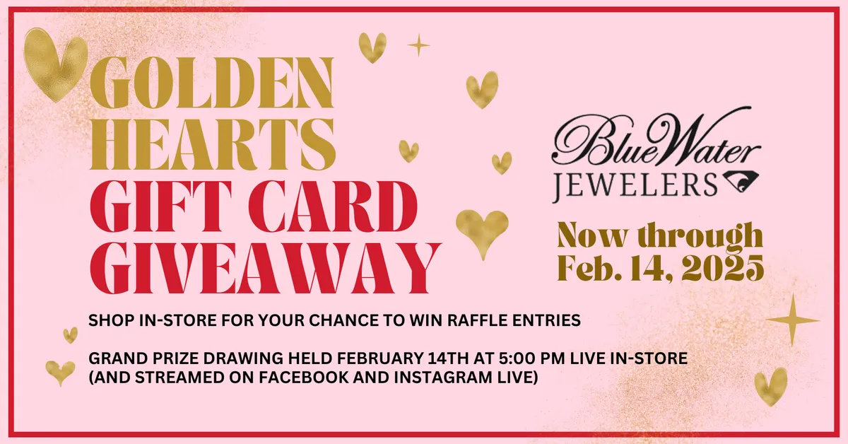 Celebrate Valentines Day with Blue Water Jewelers Golden Hearts Gift Card Giveaw