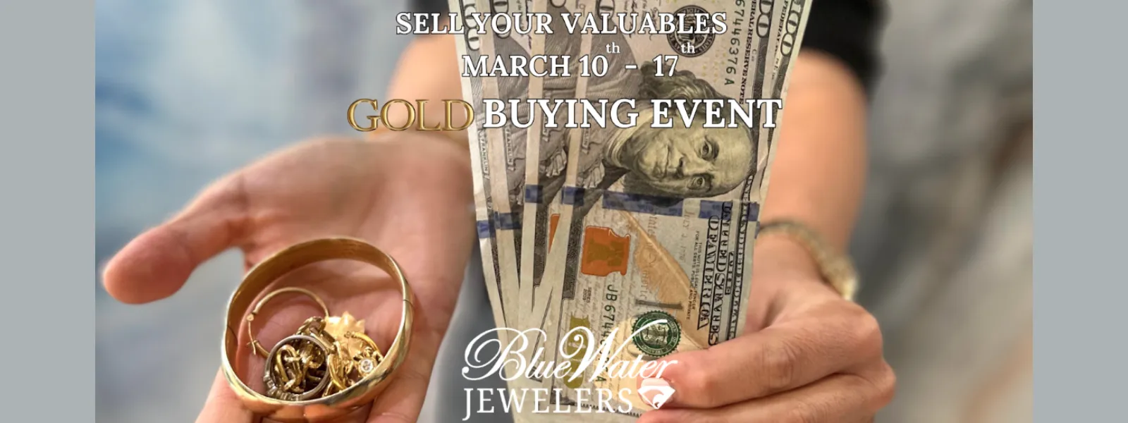 Changing Text This banner image is 1600 x 600 pixels on desktop Blue Water Jewelers Saint Augustine, FL