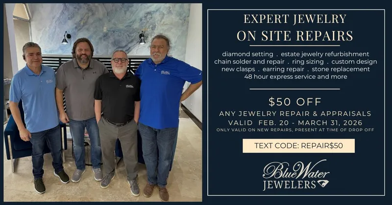 Read article: March at Blue Water Jewelers: Trusted Repairs & the Beauty of Aquamarine
