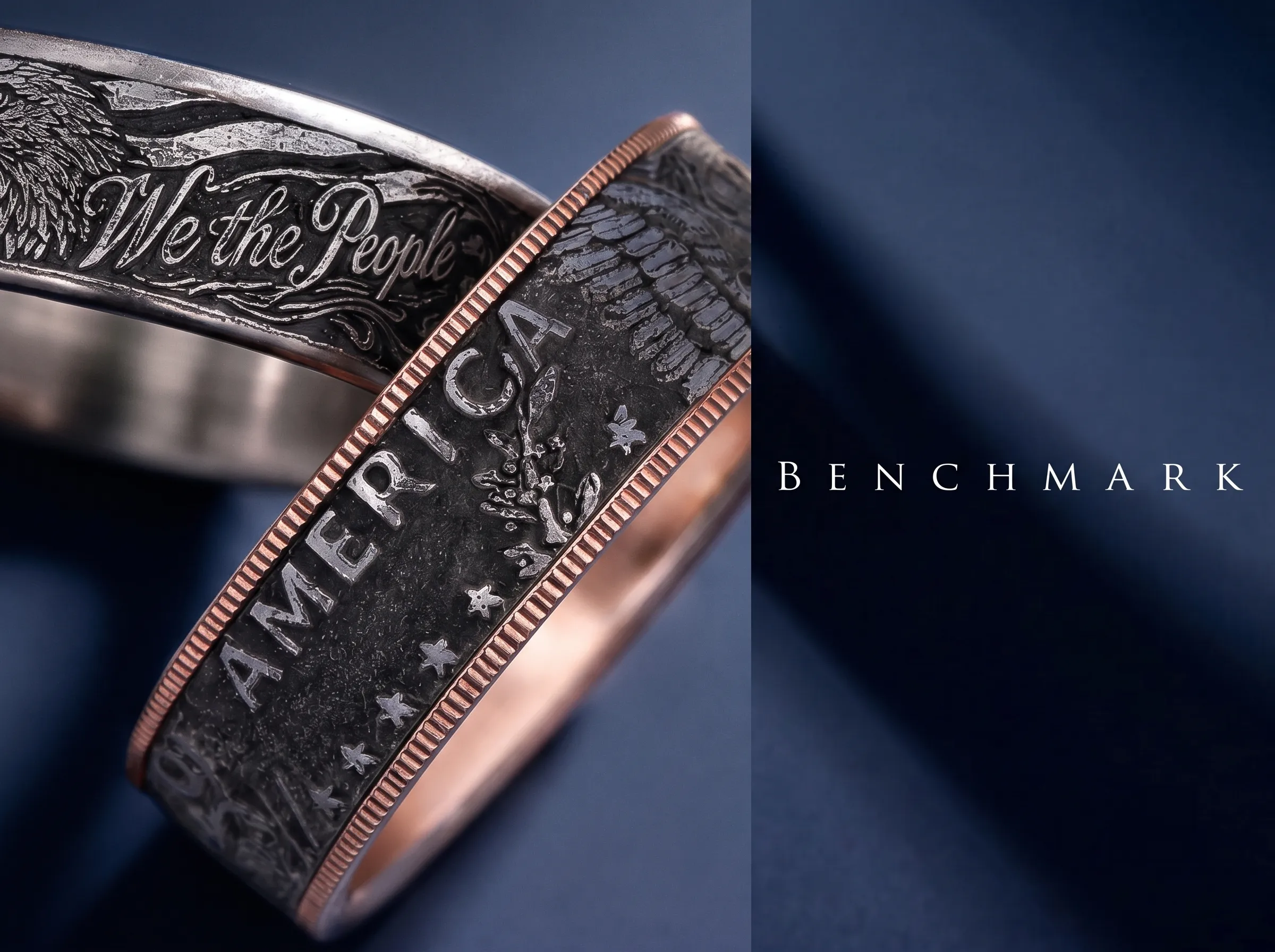 Two engraved rings with 