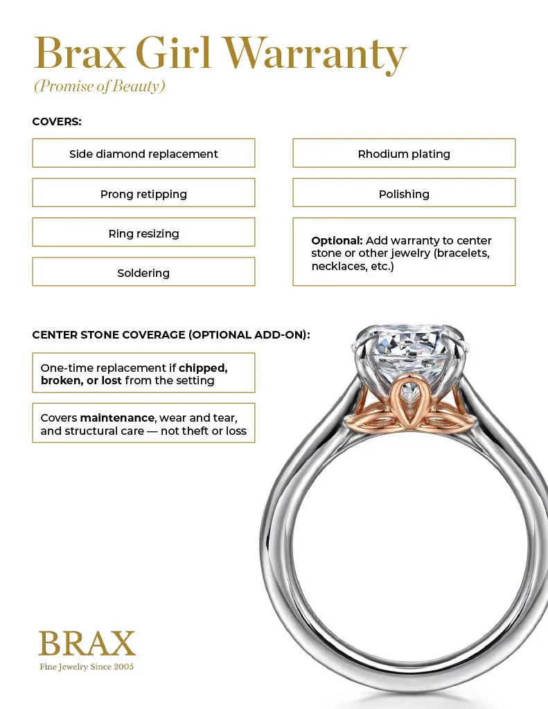 Lifetime Engagement Ring Warranty and Center Stone Replacement Brax Jewelers Newport Beach, CA