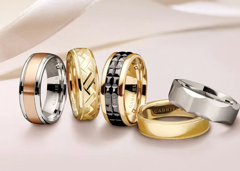 Diamond Gold Alternative wedding bands for him and her Brax Jewelers Newport Beach, CA