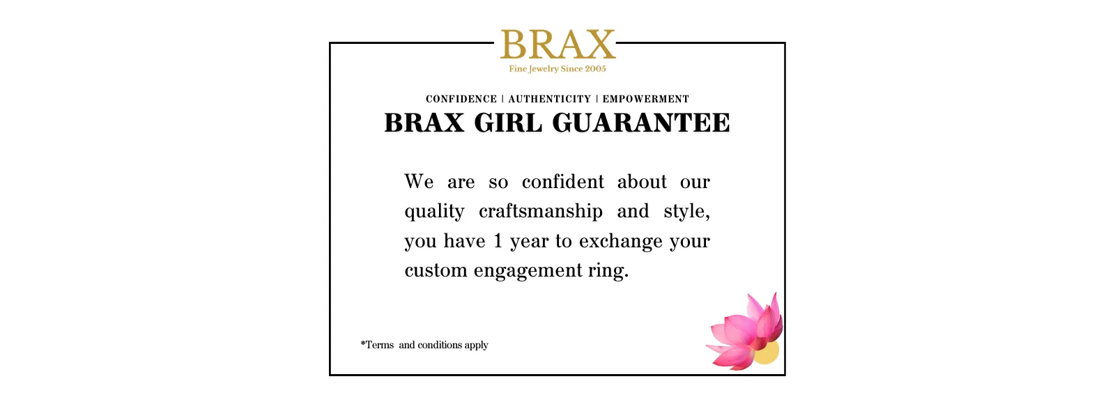 Promise of Confidence Custom Engagement Ring Guarantee Warranty Brax Jewelers Newport Beach, CA
