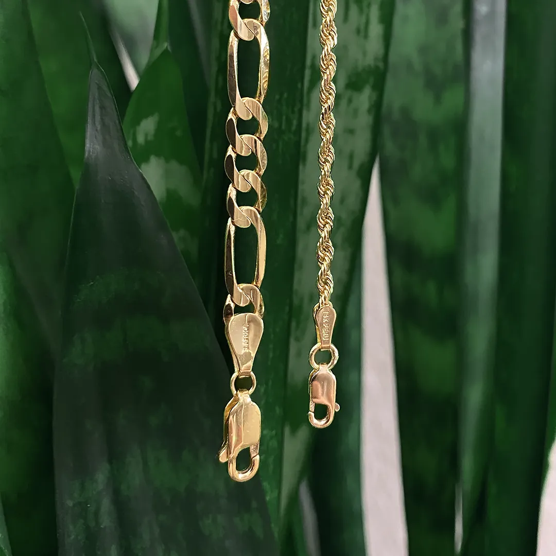 Yellow Gold Figaro & Rope Chains