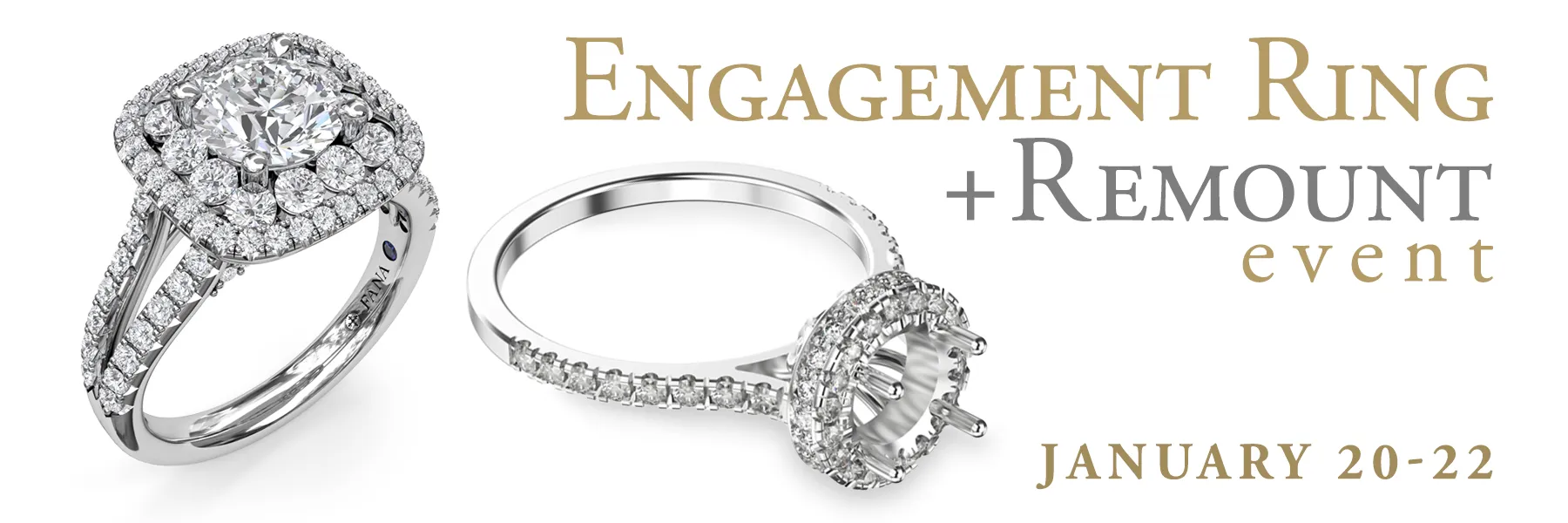 Engagement Ring and Remount event at Castle Couture Fine Jewelry Manalapan, NJ, January 20-22, 2022