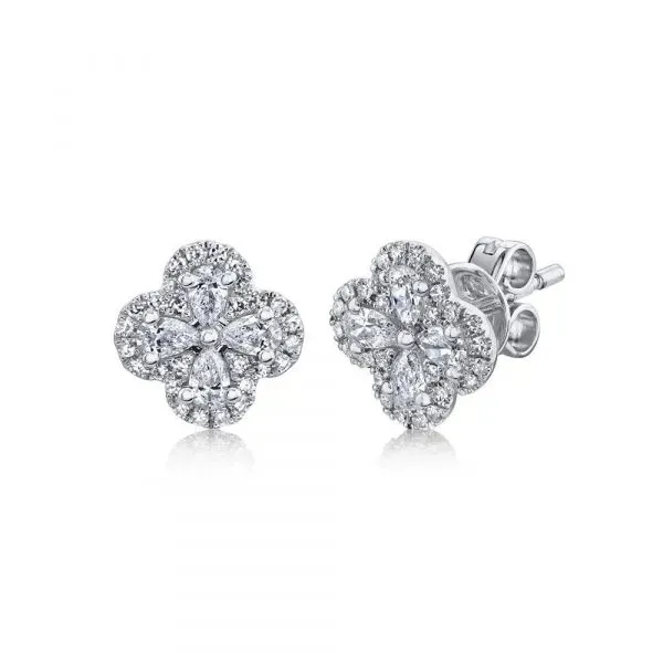 0.60CT DIAMOND CLOVER STUD EARRING
