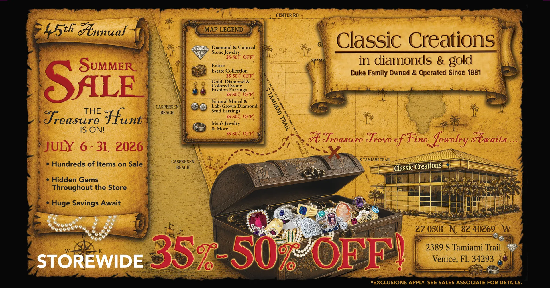 45th Annual Summer Sale!
35% - 50% OFF STOREWIDE!
July 6th - 31st, 2026