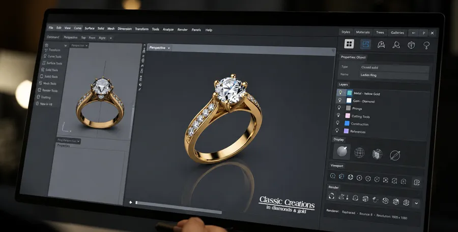Classic Creations In Diamonds & Gold in Venice, FL is known for their expert custom jewelry design and custom engagement rings.