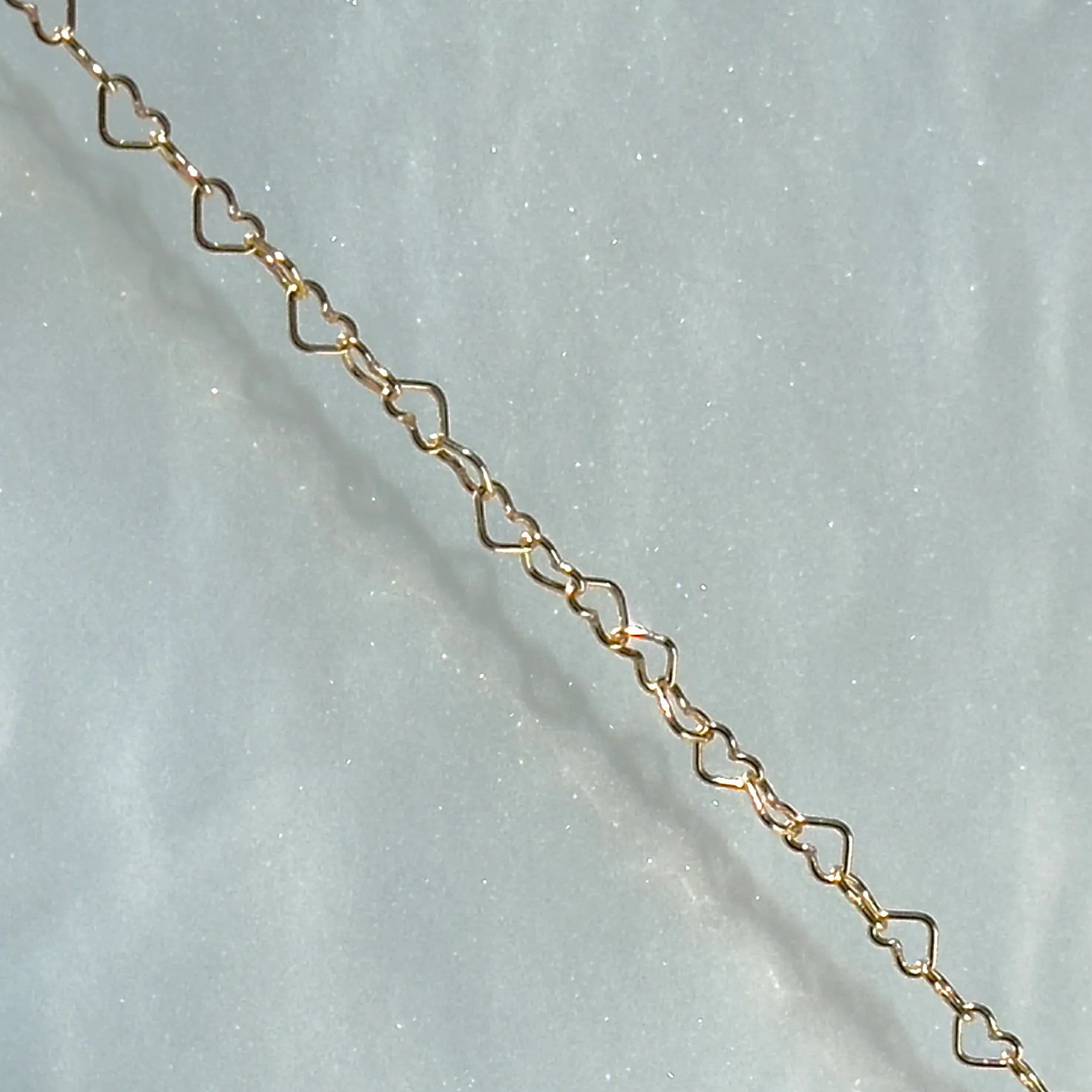  14K YELLOW GOLD FILLHEART LINK CHAIN$5.00 per inch Conti Jewelers Endwell, NY
