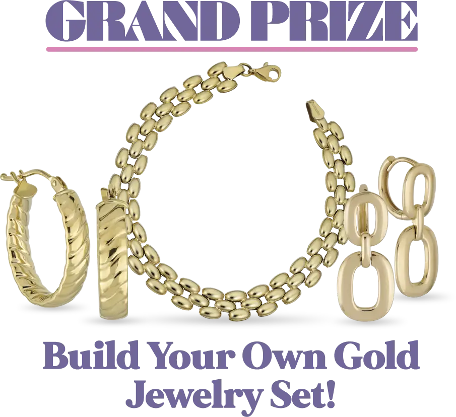  Here&rsquo;s how it works:Step 1: Choose your dream set: 1 Gold Necklace, 1 Gold Bracelet & 1 Pair of Gold EarringsStep 2: Turn in your golden trio dream set with your wishlist.Step 3: If you win, you get the exact 3 pieces you selected!Choose your style. Build your set. Win the Gold.*Maximum value $3,000; Selections must be from available in-stock jewelry. Cottage Hill Diamonds Elmhurst, IL