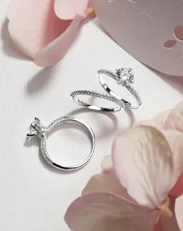 Three elegant rings by Gabriel & Co. Visit Dahlkemper's Jewelry Connection for more details on these fine jewelry pieces.