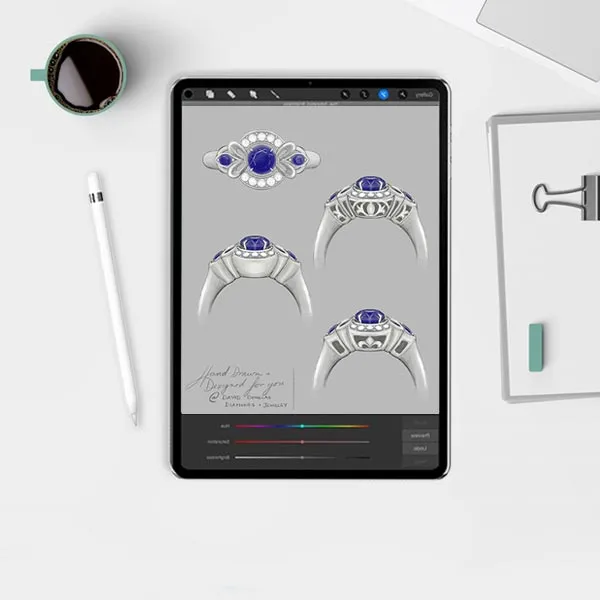 Digital Drawings Visualize your design quickly with digital drawings that narrow down the options.  David Douglas Diamonds & Jewelry Marietta, GA