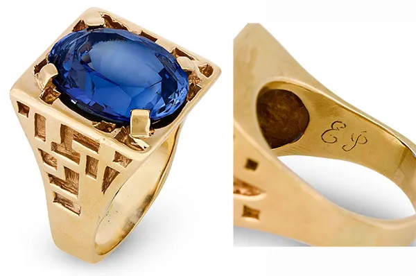 Read article: Elvis Presley's Vibrant Blue Stone Ring and Gold Bracelet Shine at M.S. Rau