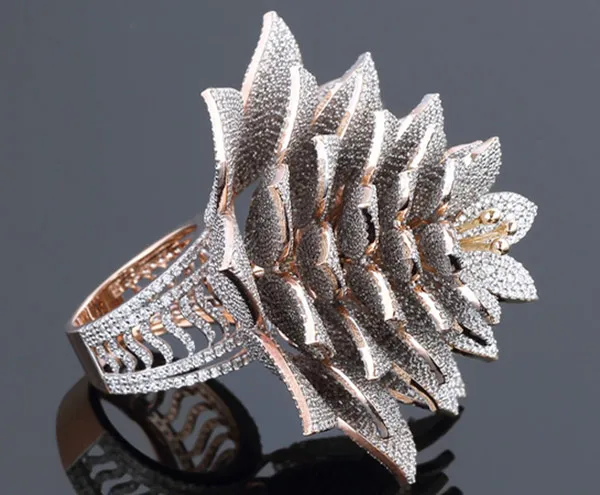 Indian Jeweler Captures Guinness Record With Flower Ring Featuring 7,801 Diamond