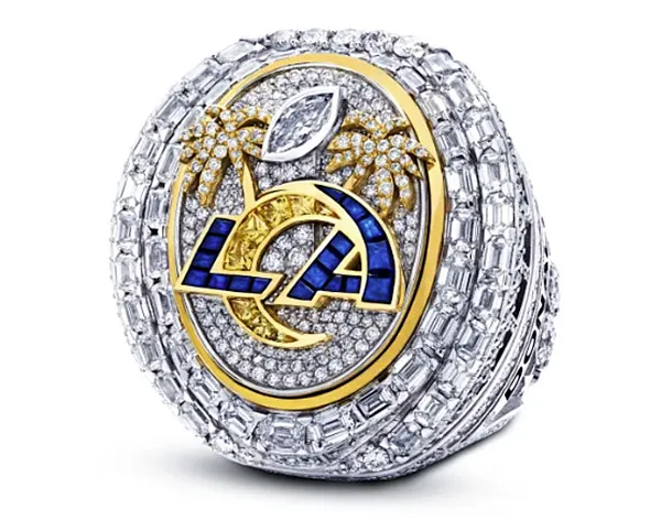 LA Rams' Super Bowl Rings Contain 20 Carats of Diamonds, Turf and Game Ball Leat