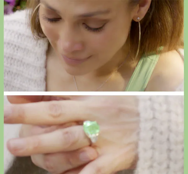 Teary-Eyed Jennifer Lopez Whispers to Her 8.5-Carat Green Diamond, 'You're Perfe