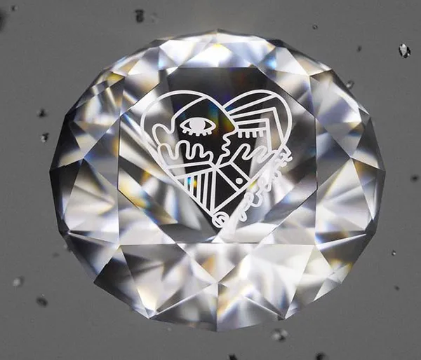 Diamonds Serve as Canvas for Dutch Artist's Laser-Inscribed 'Dream Script' Desig