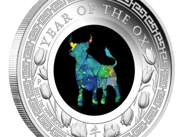 Perth Mint Releases Year of the Ox Commemorative Coin Inlaid With Australian Opa
