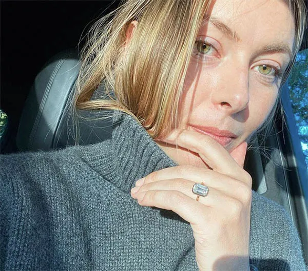 Former Tennis Star Maria Sharapova Reveals Her Emerald-Cut Diamond Engagement Ri