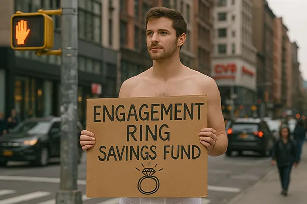 Read article: Performance Artist Hatches Unique Strategy for Raising Engagement Ring Funds