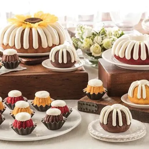 Nothing Bundt Cakes Our Bundt Cakes are handcrafted in every bakery in a variety of delicious flavors and sizes. To top it all o