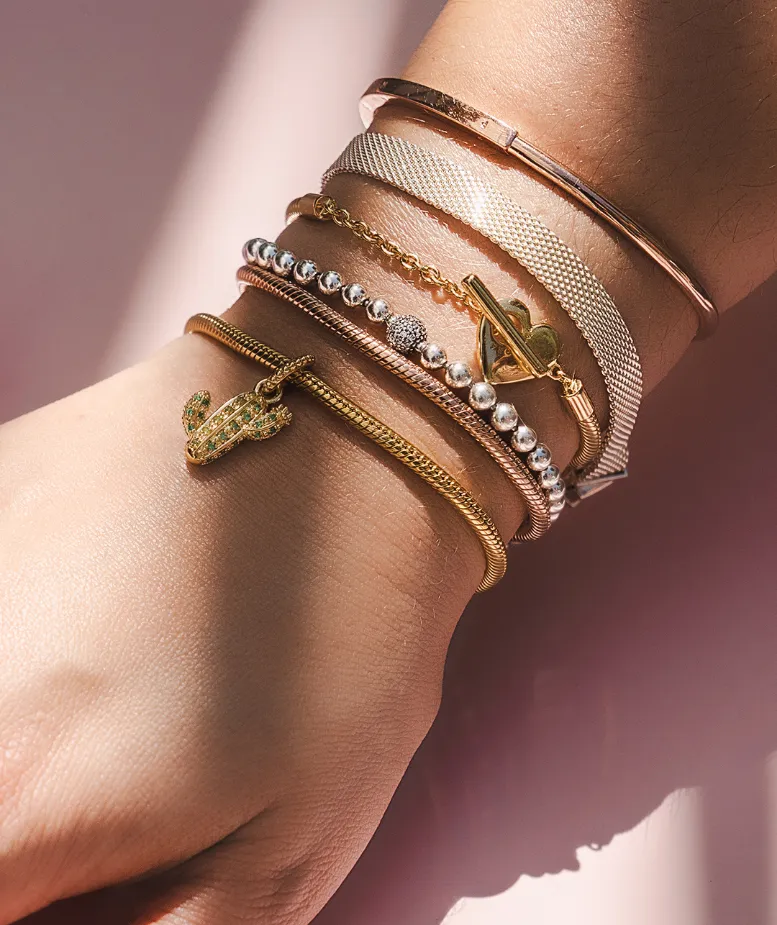 Shop Our Pandora Collection PANDORA is a universe of jewelry. Each piece of Danish design is handcrafted in sterling silver or 14K gold. Many pieces incorporate pearls, semi-precious and precious stones. Diamond Jewelers Gulf Shores, AL