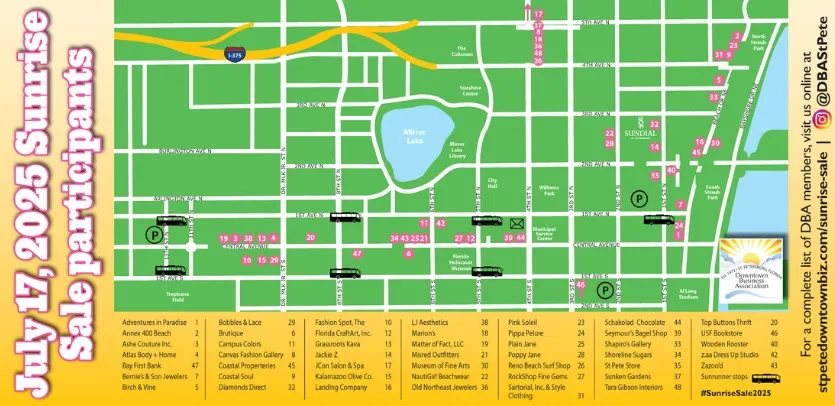 2025 Sunrise Sale Map