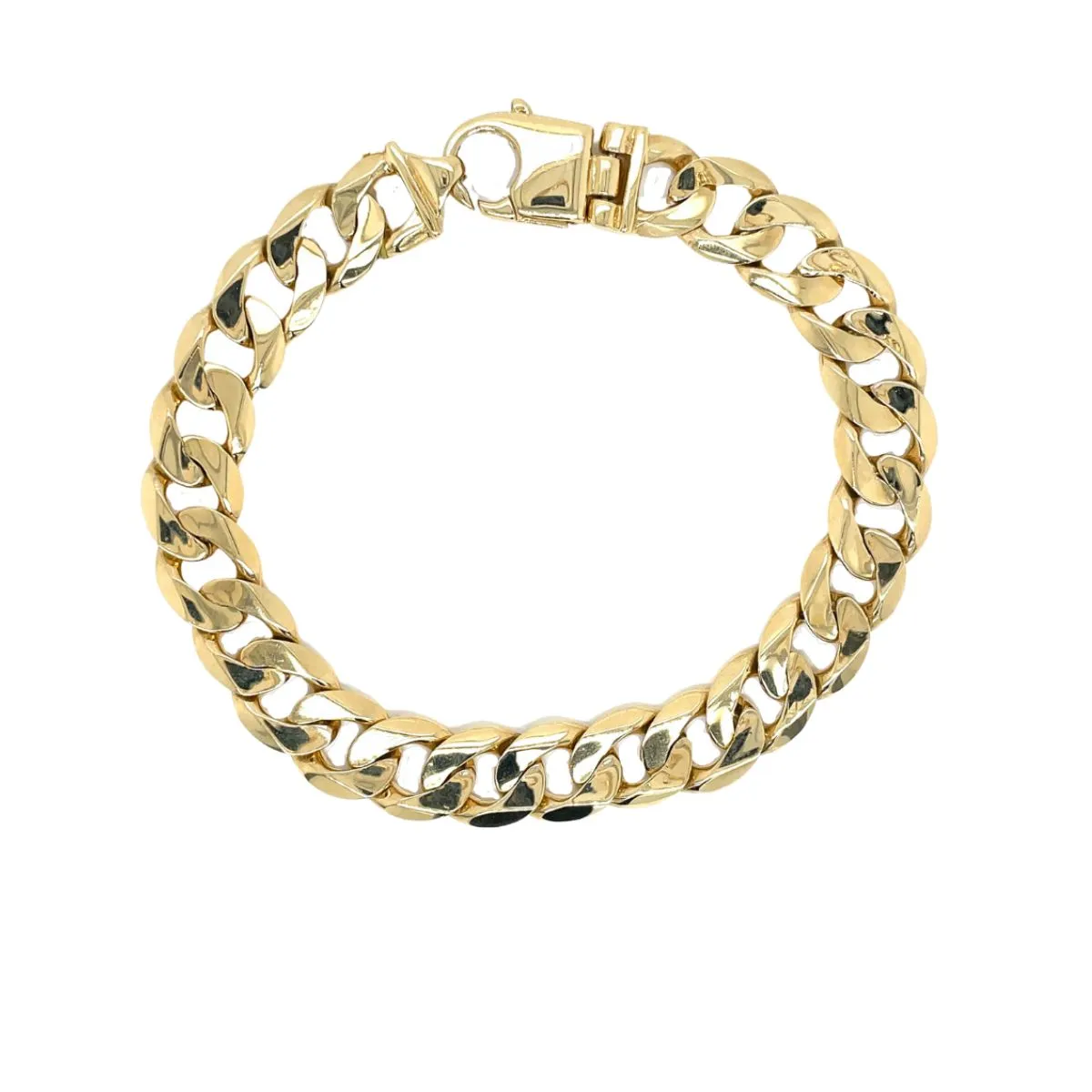 Cuban link bracelet in yellow gold
