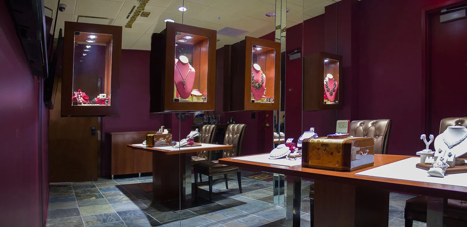 Private Shopping Designed to reflect the inside of our jewelry box, the red room provides a private shopping experience. Diamonds Direct St. Petersburg, FL