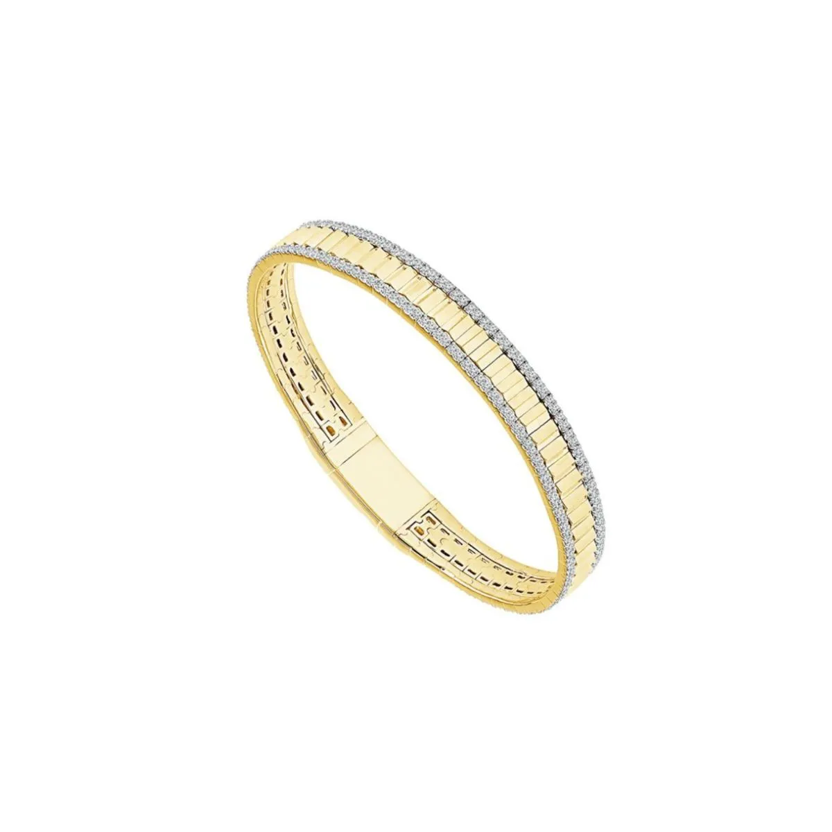 Two-tone diamond flexi bracelet available at 
Diamonds Direct St. Petersburg, FL