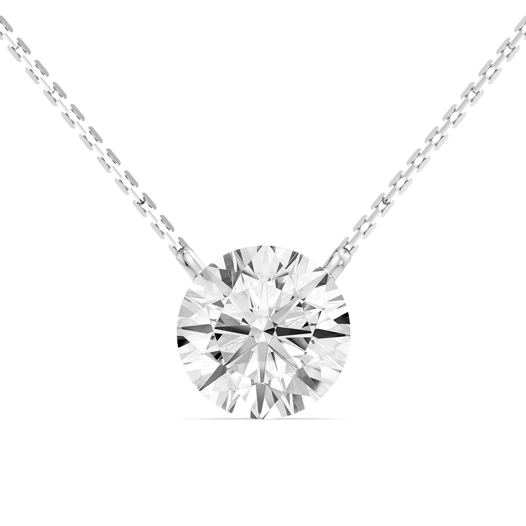 Bare Brilliance floating diamond pendant